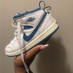 Nike Kids White and Blue Sneakers